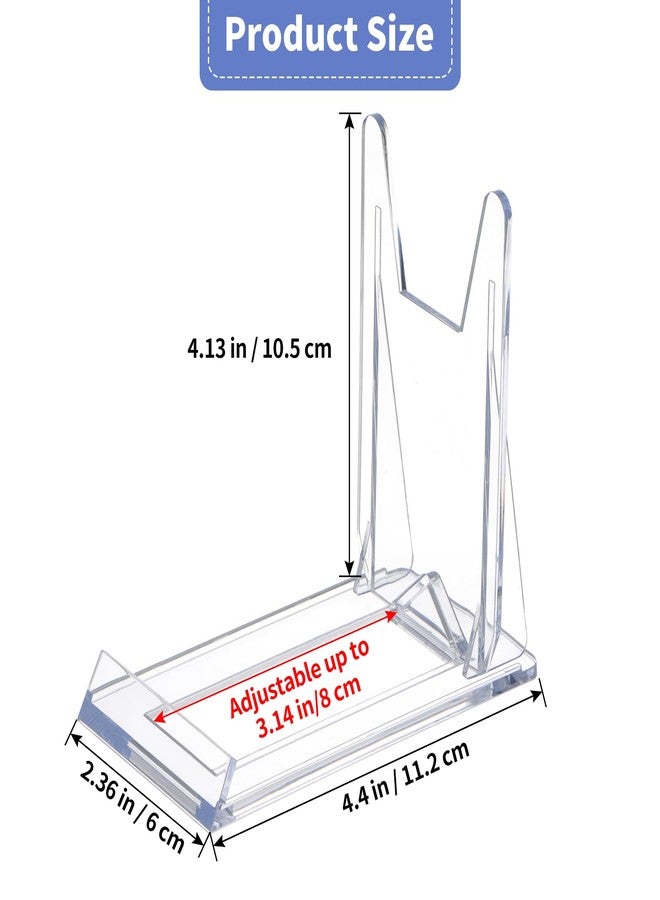 MOLIGOU 16 Pcs Acrylic Book Display Stand, Adjustable Book Display Easels, Clear Easel Stand for Clutch Bag, Picture, Plate - Image 2